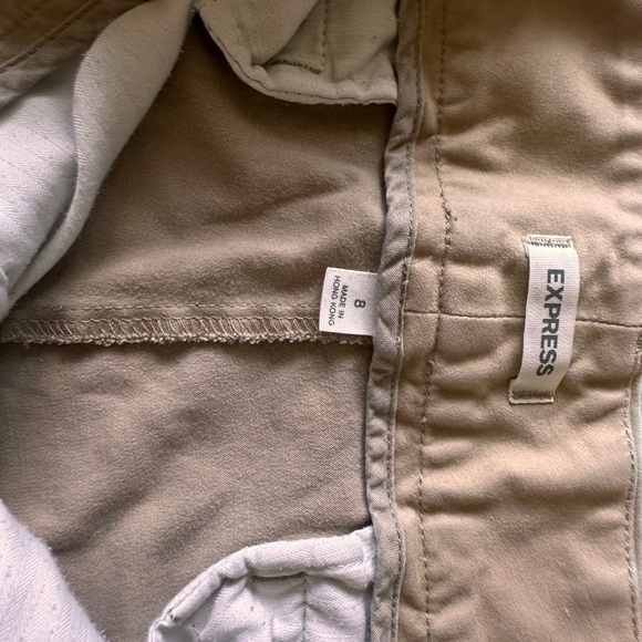 Express Khaki Wide Leg Pants | Size 8 | Neutral Beige Workwear Casual - Picture 4 of 5